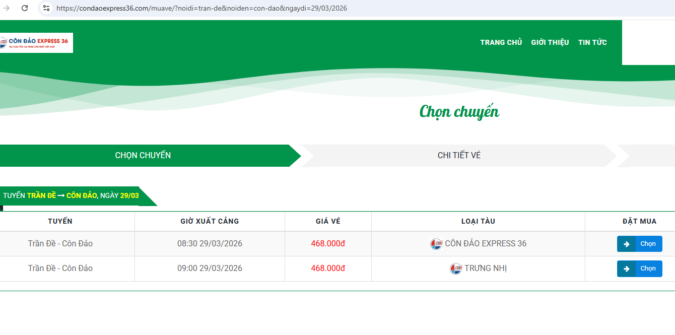 Vé tàu cao tốc Cần Thơ - Côn Đảo