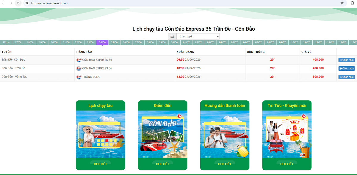 tàu Côn Đảo Express 36